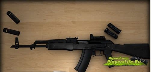 Новая AK 74M с прицелом Кобра на анимации для CSS