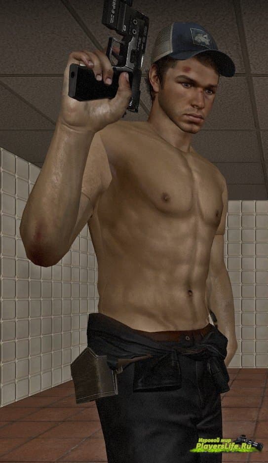Качок Эллис без рубашки для Left 4 Dead 2.